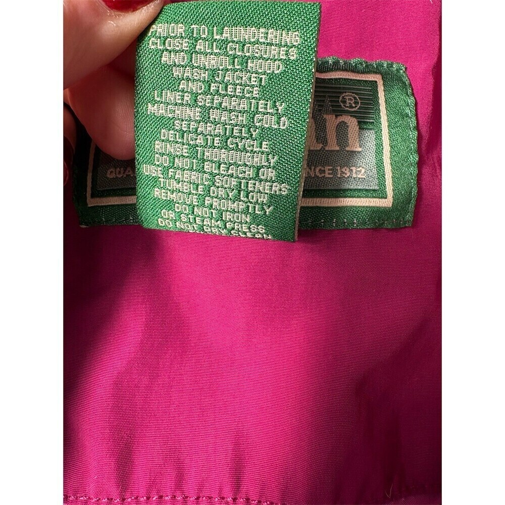 L.L.Bean Jacket Womens Size M Purple Hooded Lightweight Full Zip Outdoor - Picture 10 of 14